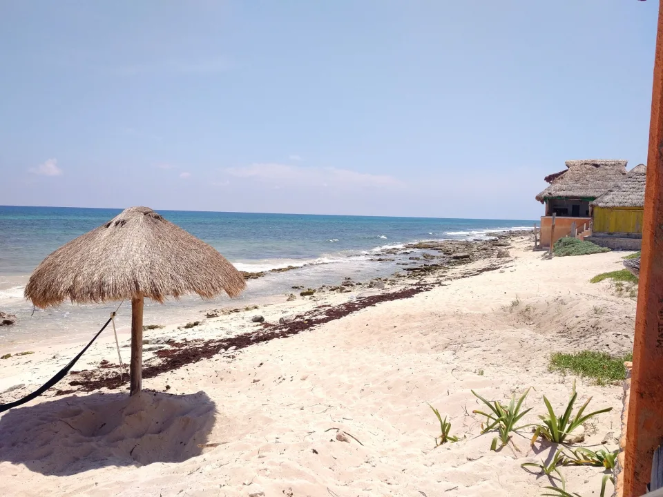 An East Side Beach Area of Cozumel