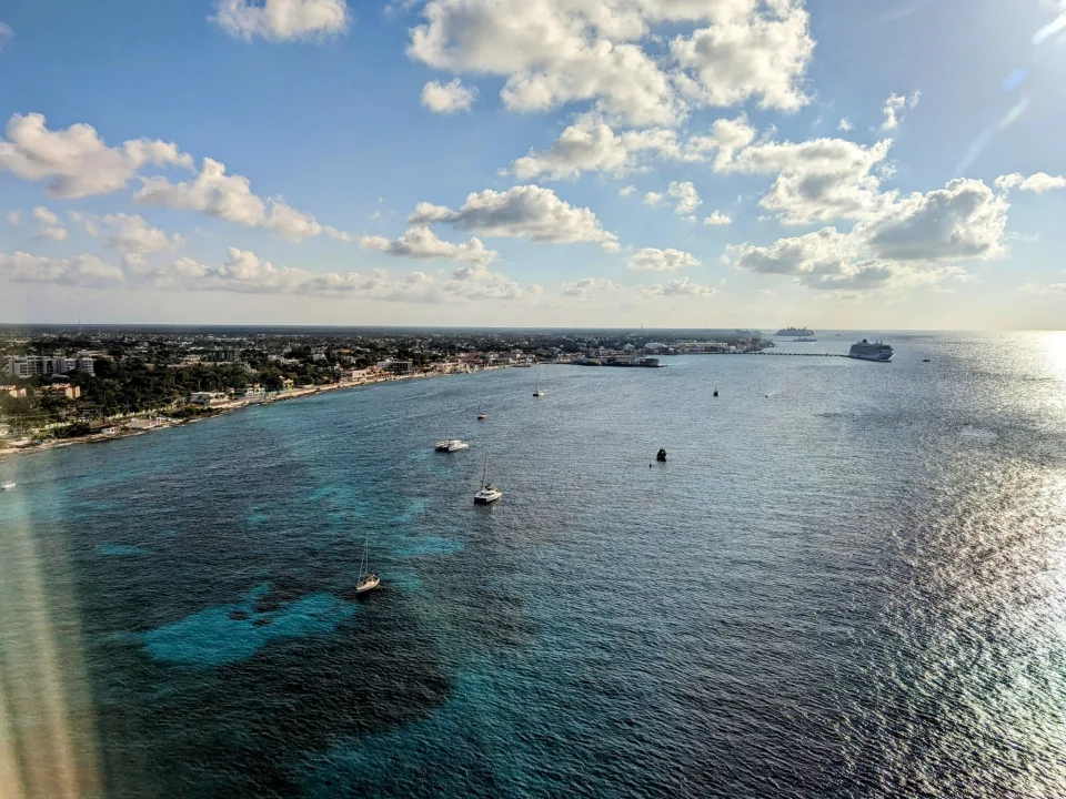 Arriving by Plane to Cozumel Mexico