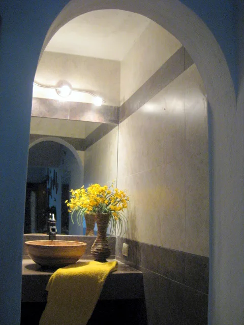 Bathroom Vanity Area — IslaMar Villa #5N, In Town Villas, Cozumel