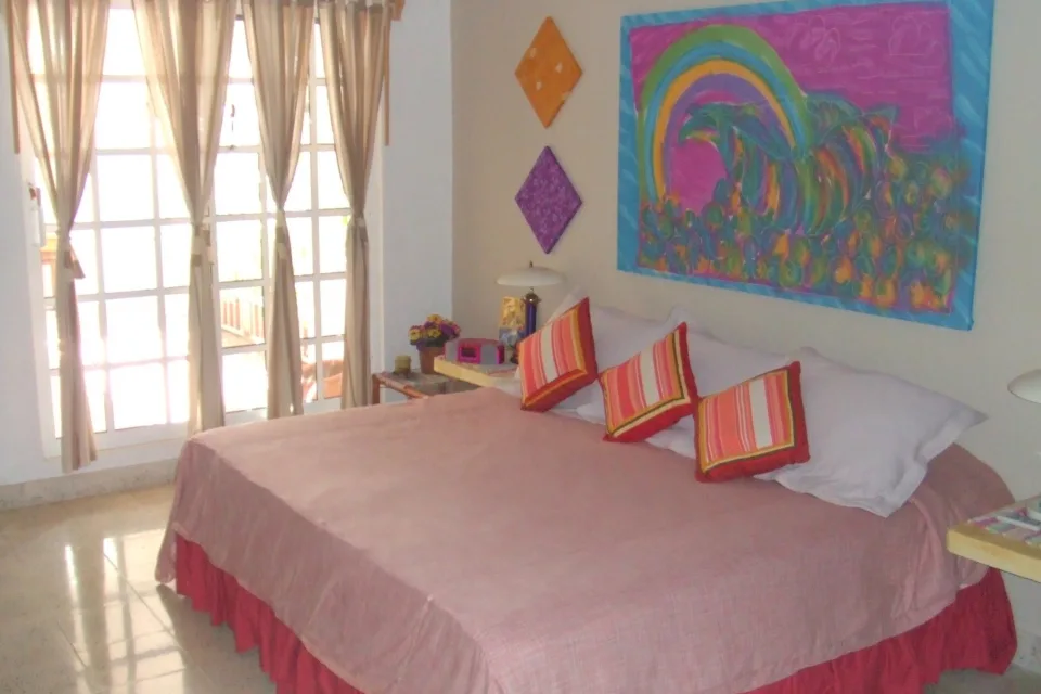 Bedroom with King Bed and Extra Light — IslaMar Villa #5N, In Town Villas, Cozumel