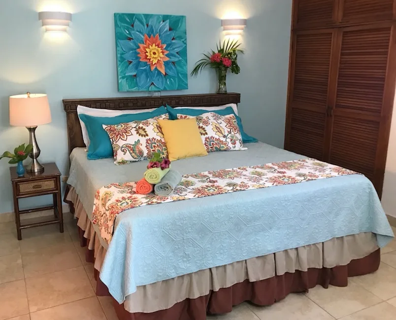 Bedroom with Large Closet — IslaMar Villas #2N, In Town Villas, Cozumel
