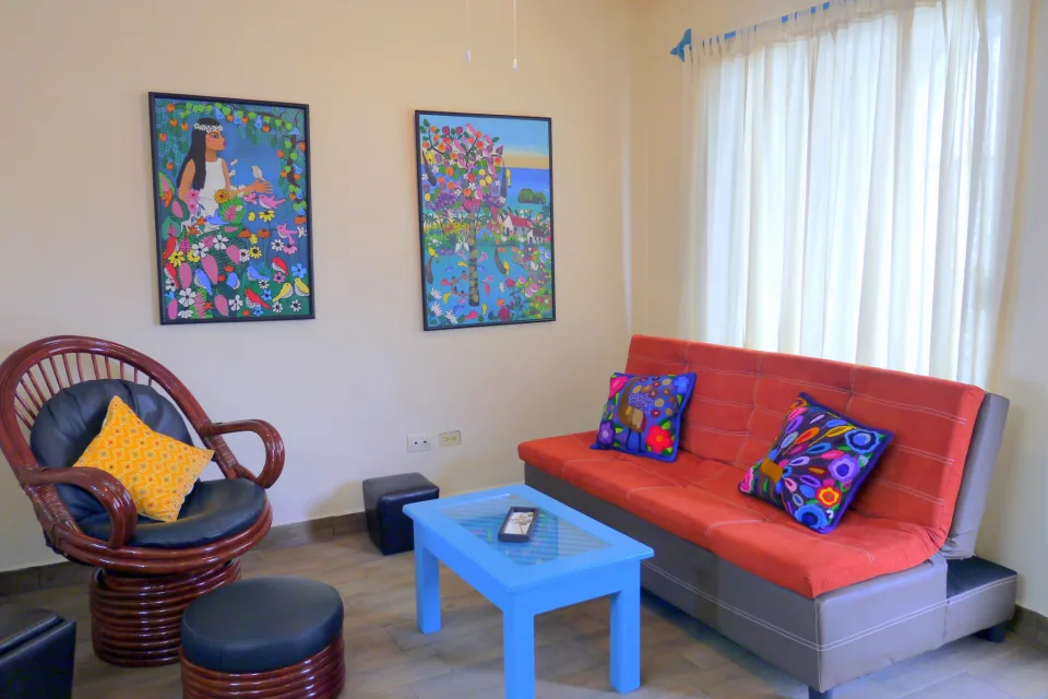 Living Area — IslaMar Oceanfront Condo Rental #3WM, Ocean View Condos, Cozumel