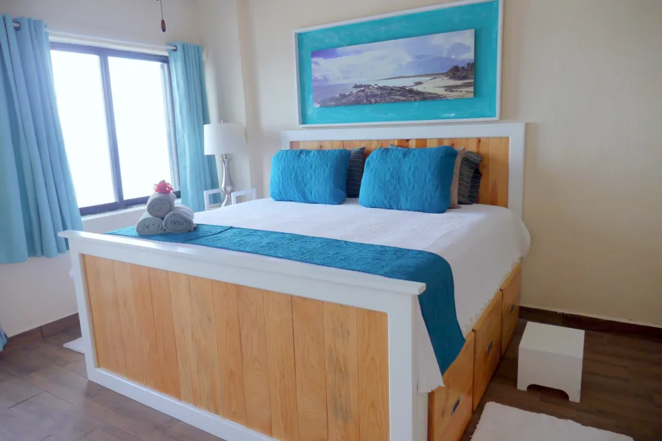 Bedroom Overlooking the Sea — IslaMar Oceanfront Condo Rental #3WM, Ocean View Condos, Cozumel